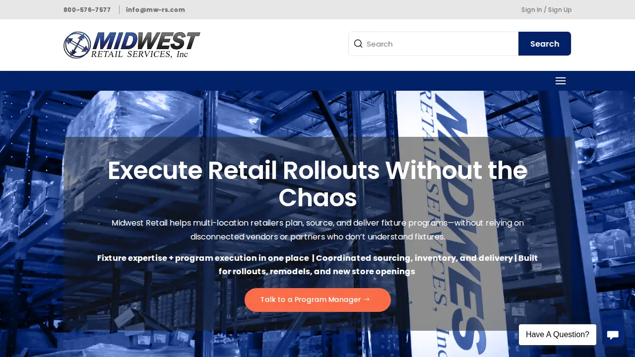 Midwest Retail Services, Inc. page