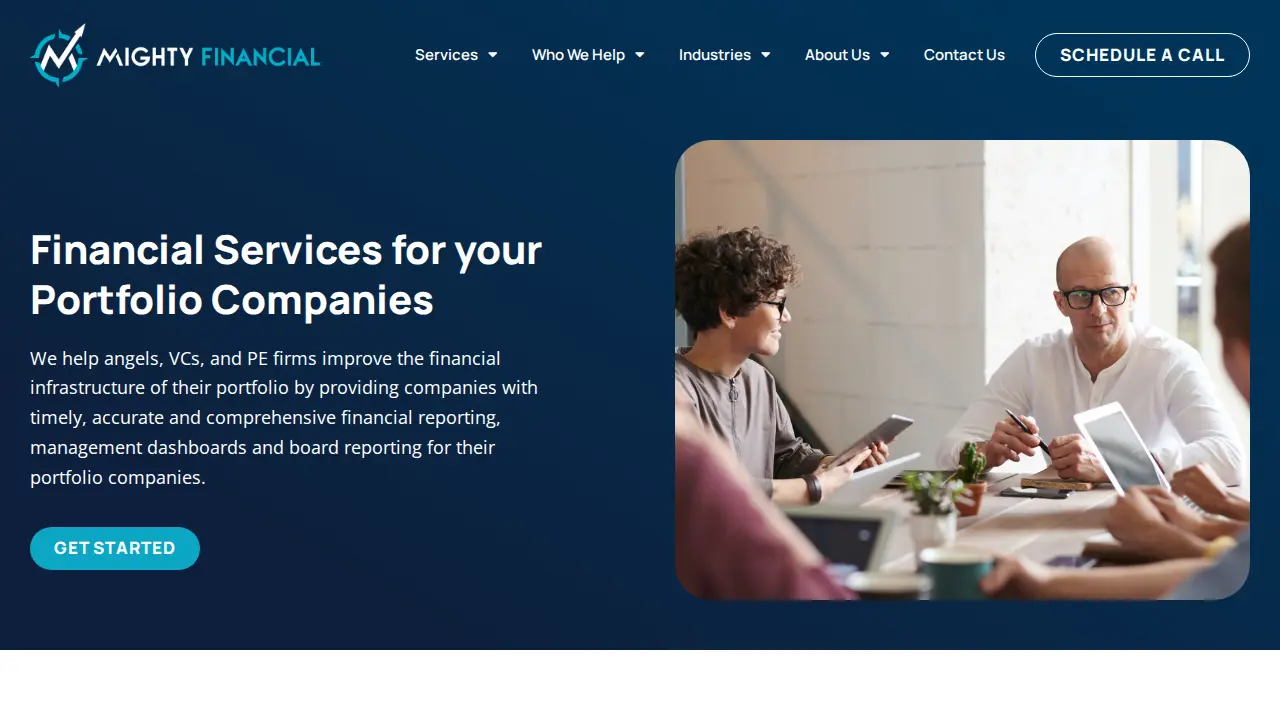 Mighty Financial page
