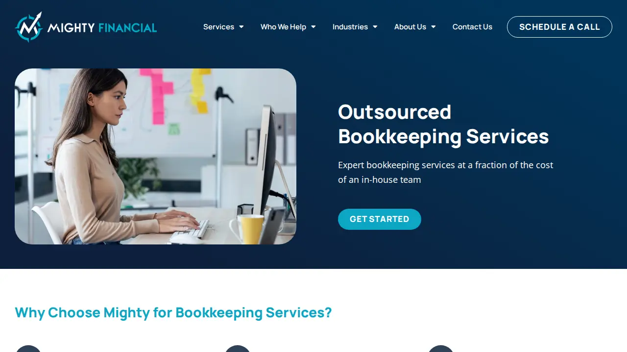 Mighty Financial page