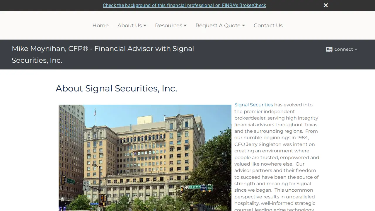 Mike Moynihan, CFP - Financial Advisor with Signal Securities, Inc. page