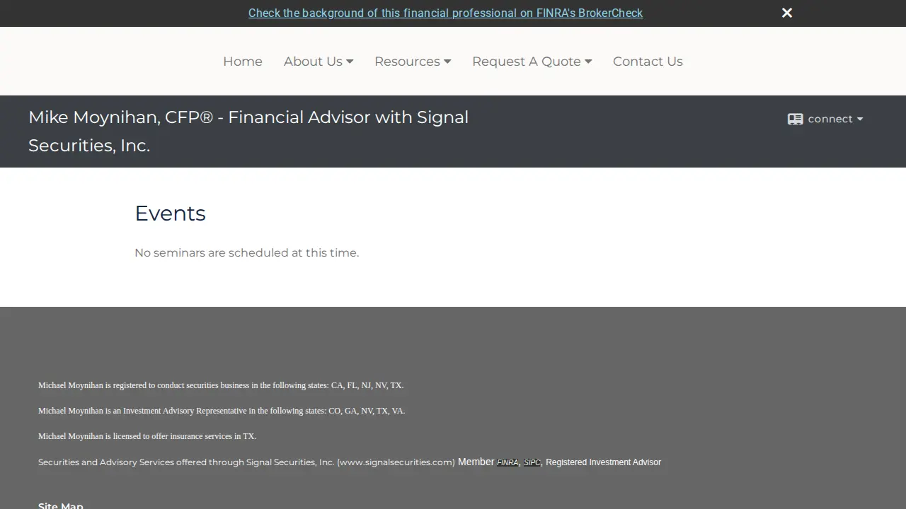 Mike Moynihan, CFP - Financial Advisor with Signal Securities, Inc. page