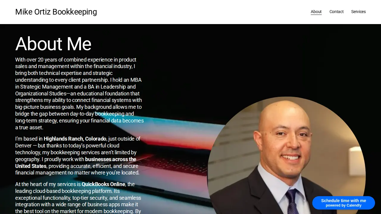 Mike Ortiz Bookkeeping page