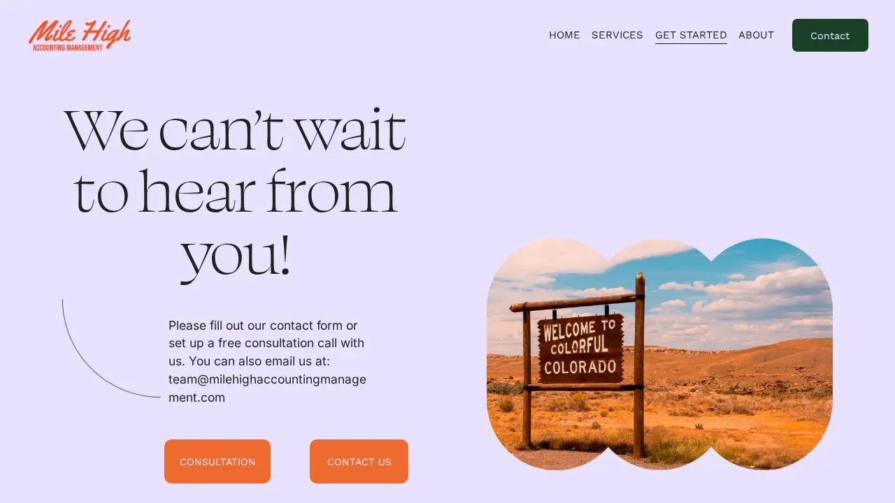 Mile High Accounting Management page