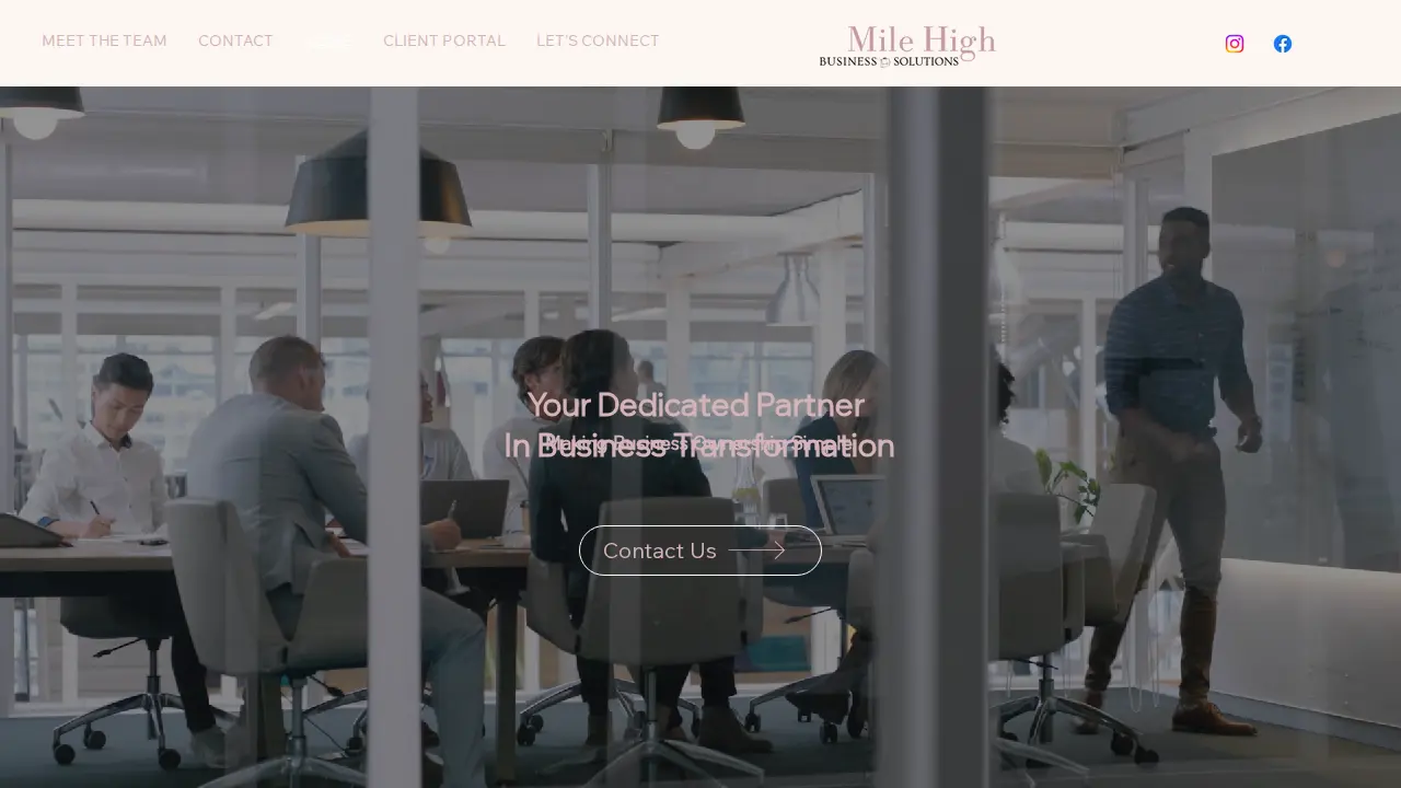 Mile High Business Solutions website