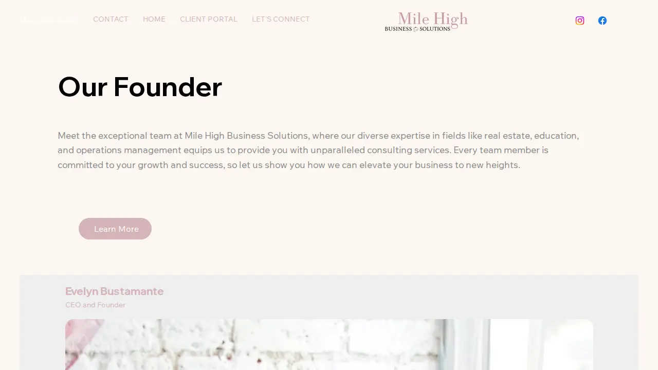 Mile High Business Solutions page