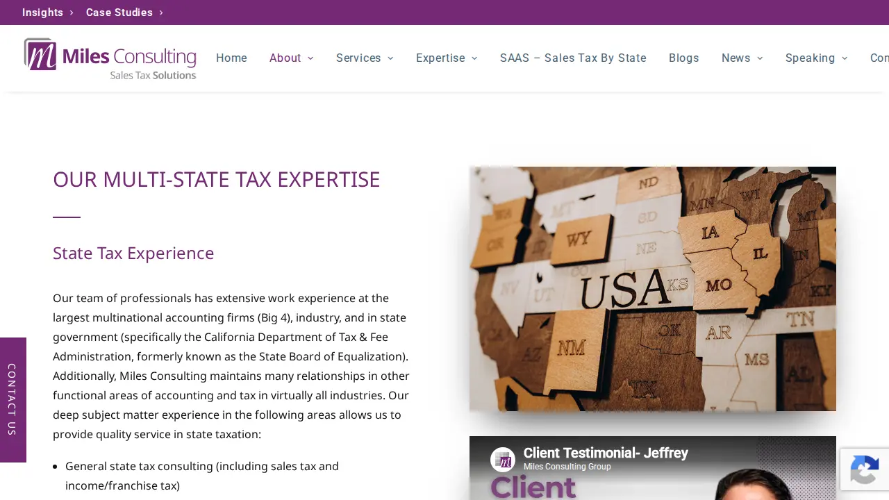 Miles Consulting Group page