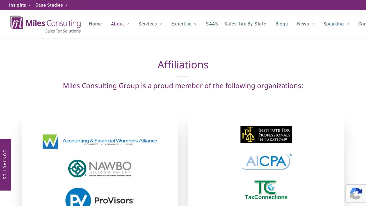 Miles Consulting Group page