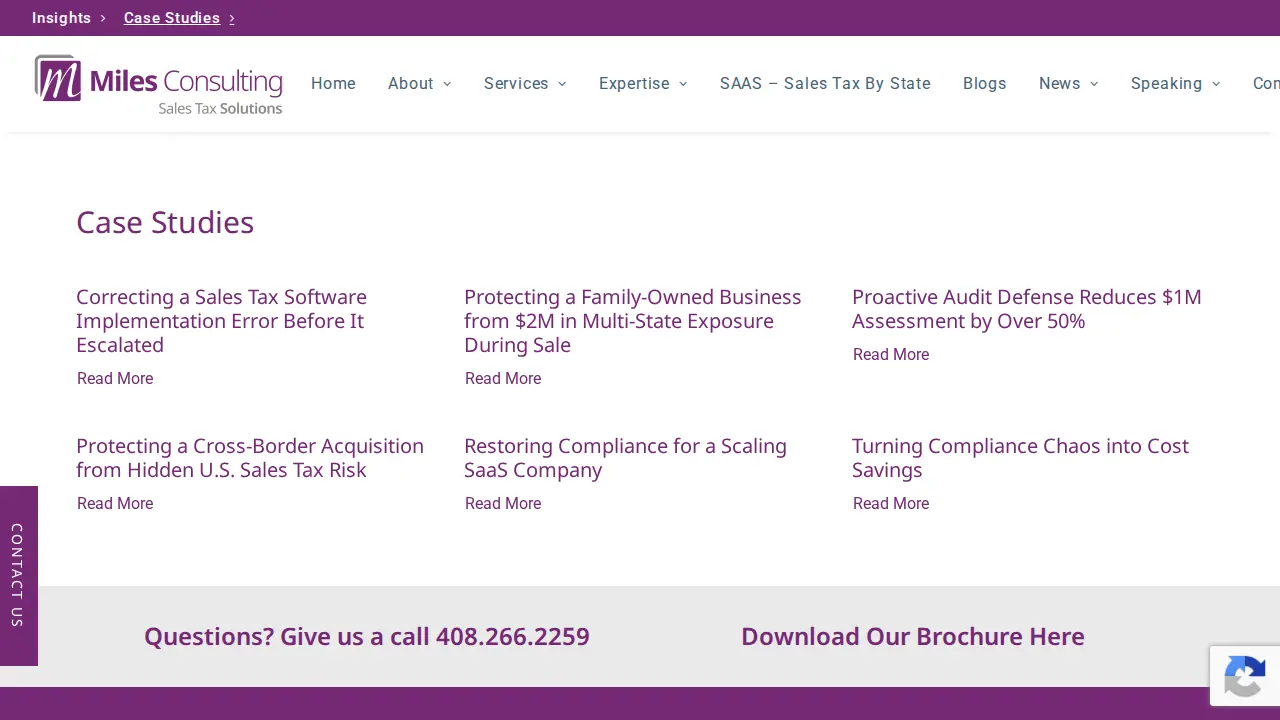 Miles Consulting Group page