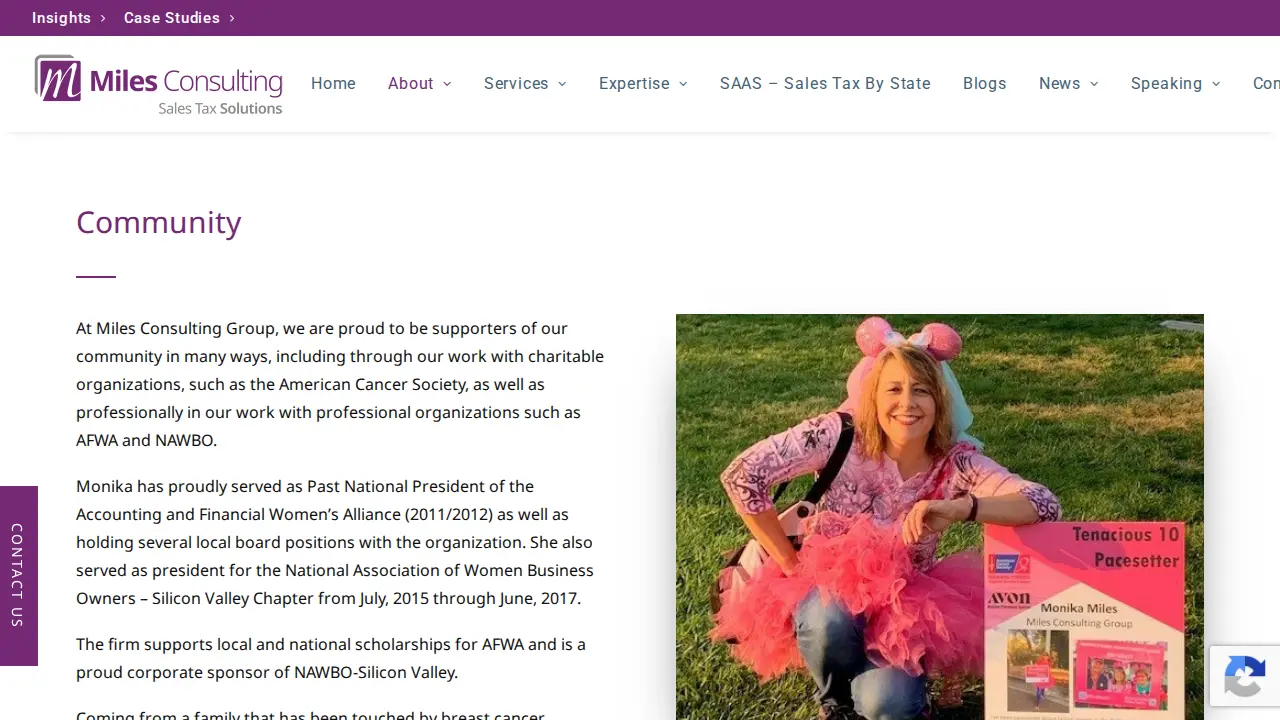 Miles Consulting Group page