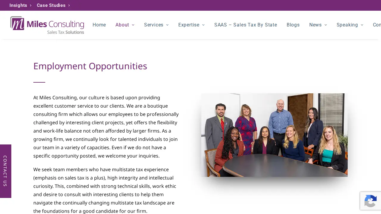 Miles Consulting Group page