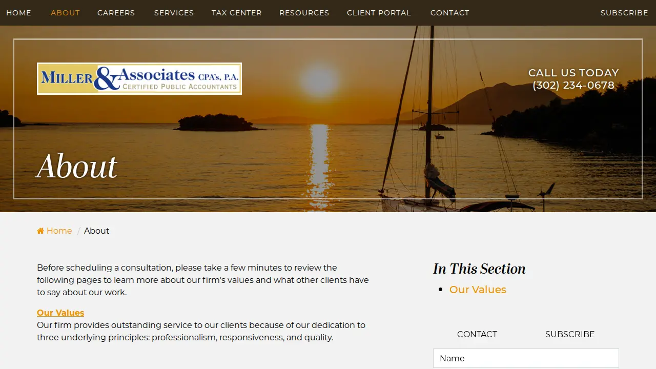 Miller & Associates CPA's, P.A. page