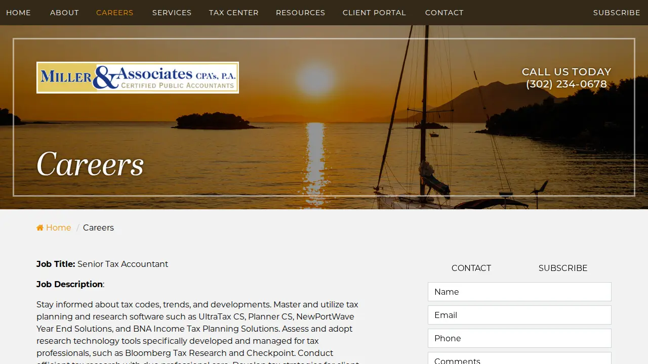 Miller & Associates CPA's, P.A. page