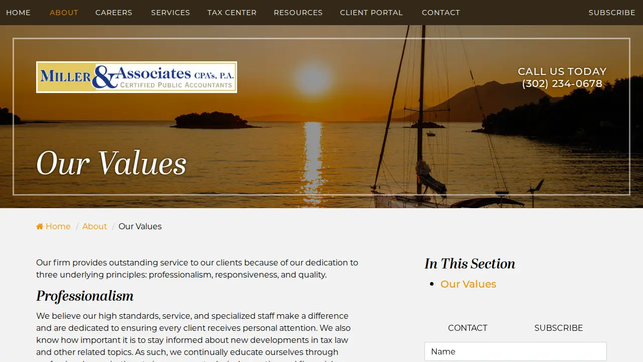 Miller & Associates CPA's, P.A. page