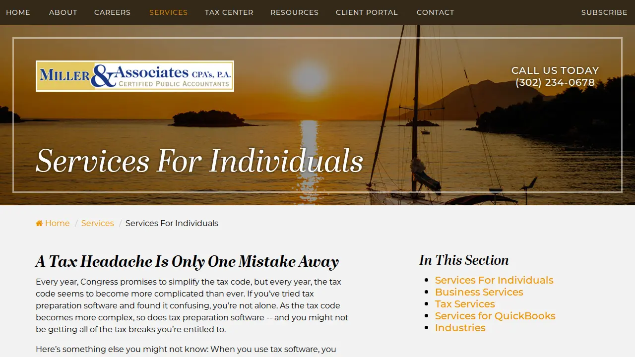 Miller & Associates CPA's, P.A. page