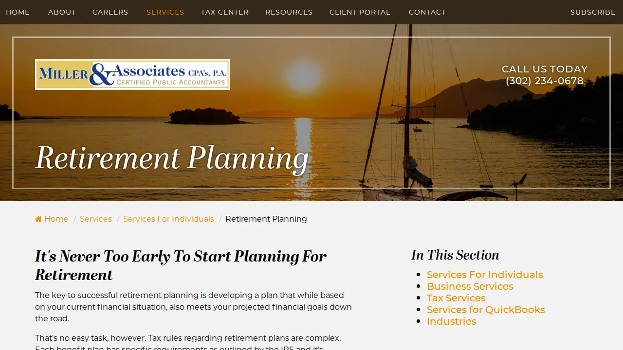Miller & Associates CPA's, P.A. page