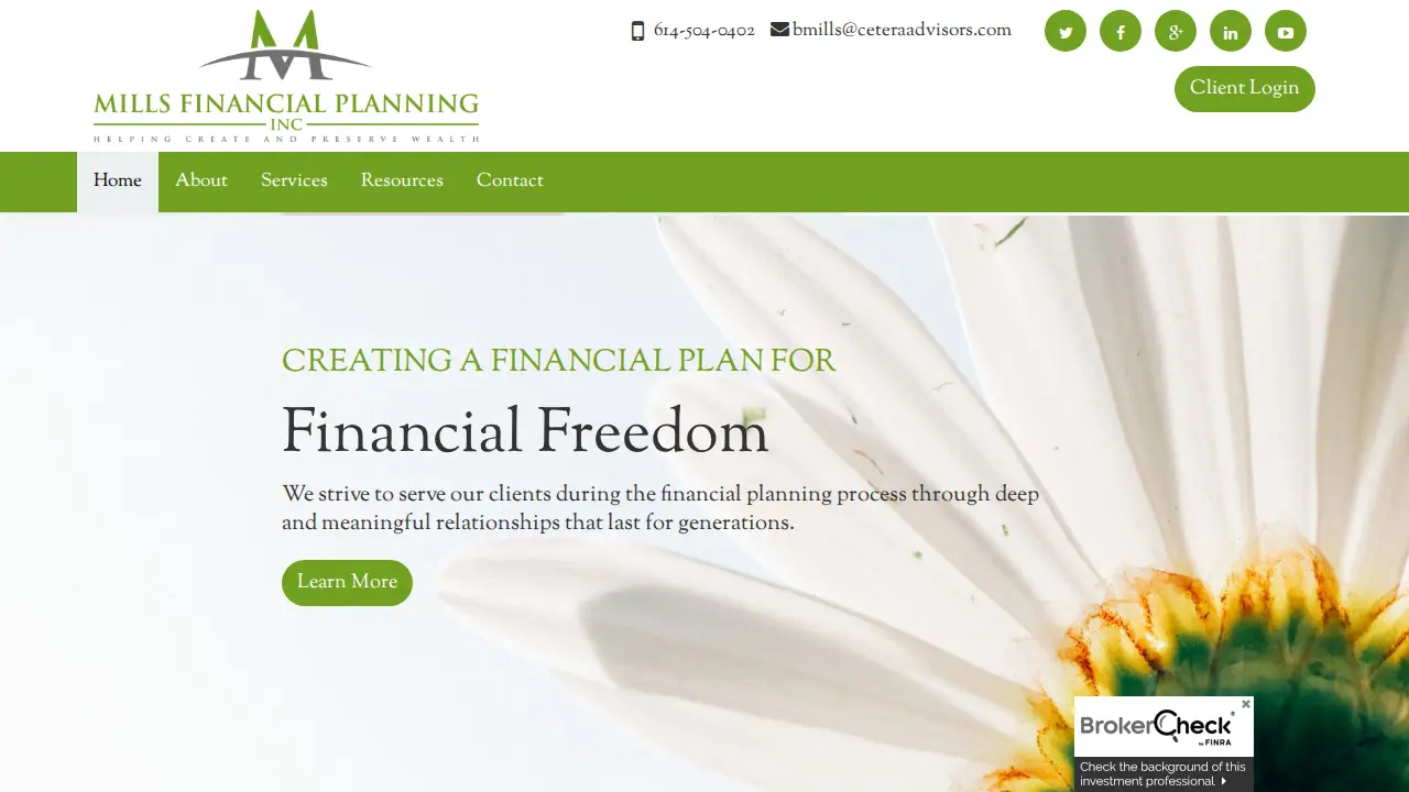 Mills Financial Planning,Inc. page