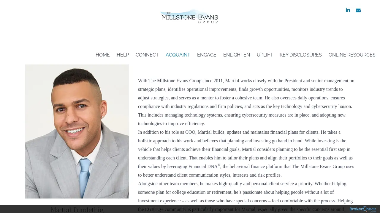 The Millstone Evans Group page