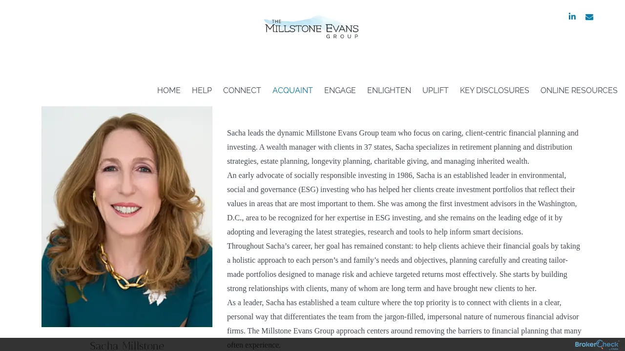 The Millstone Evans Group page