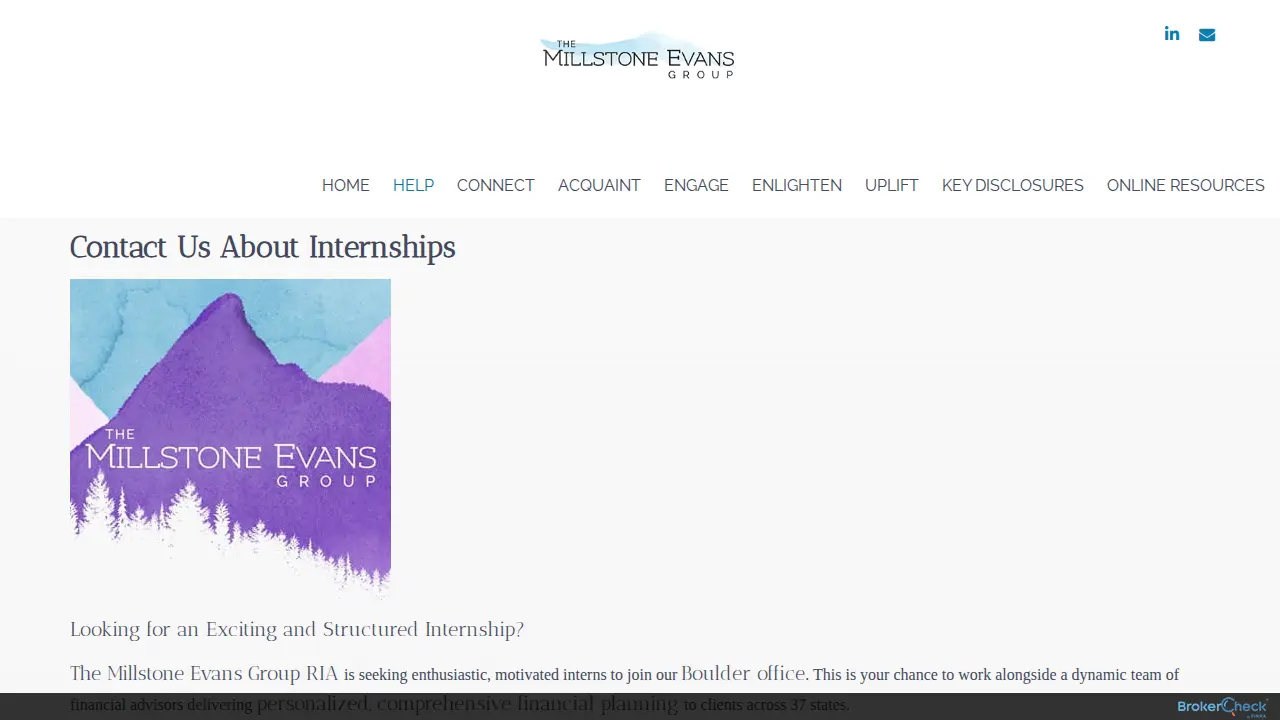 The Millstone Evans Group page