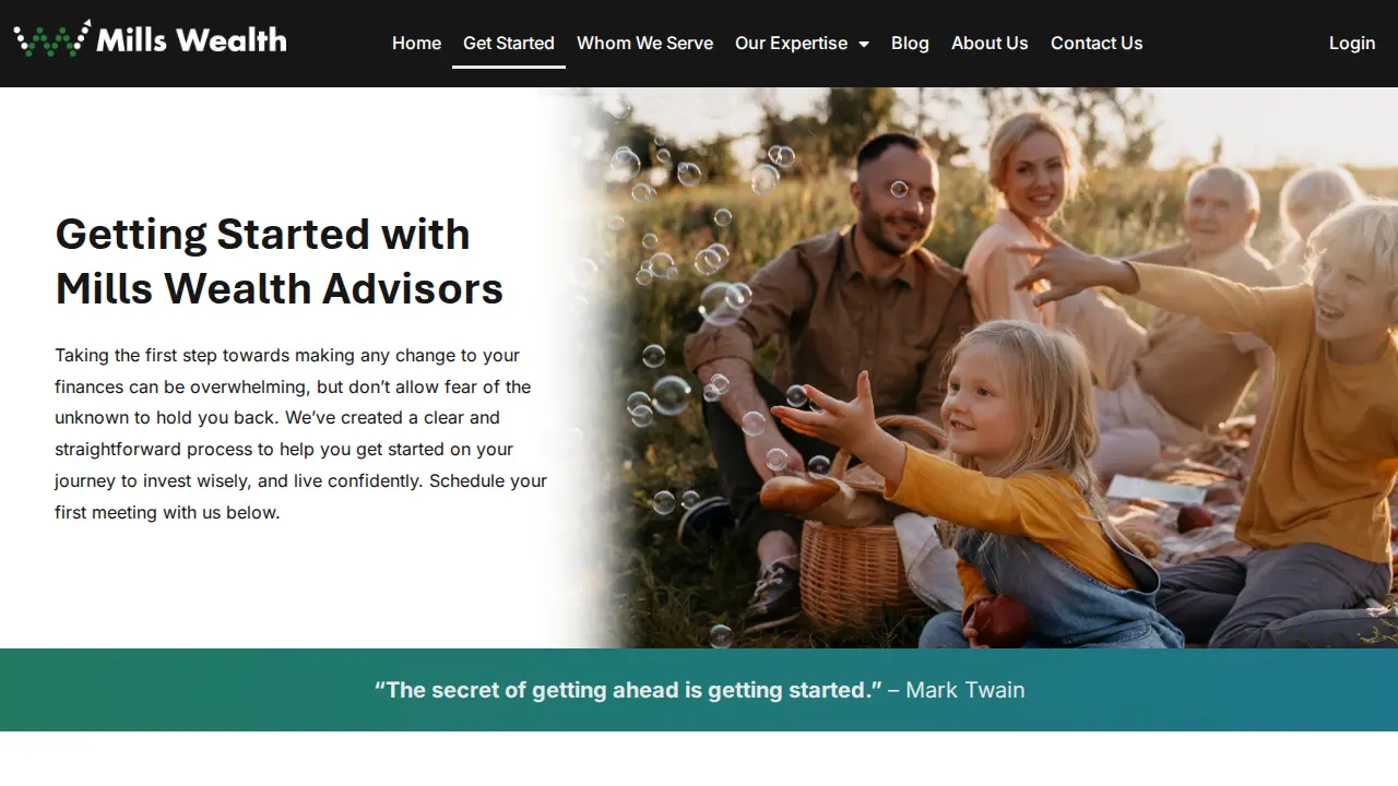 Mills Wealth Advisors page