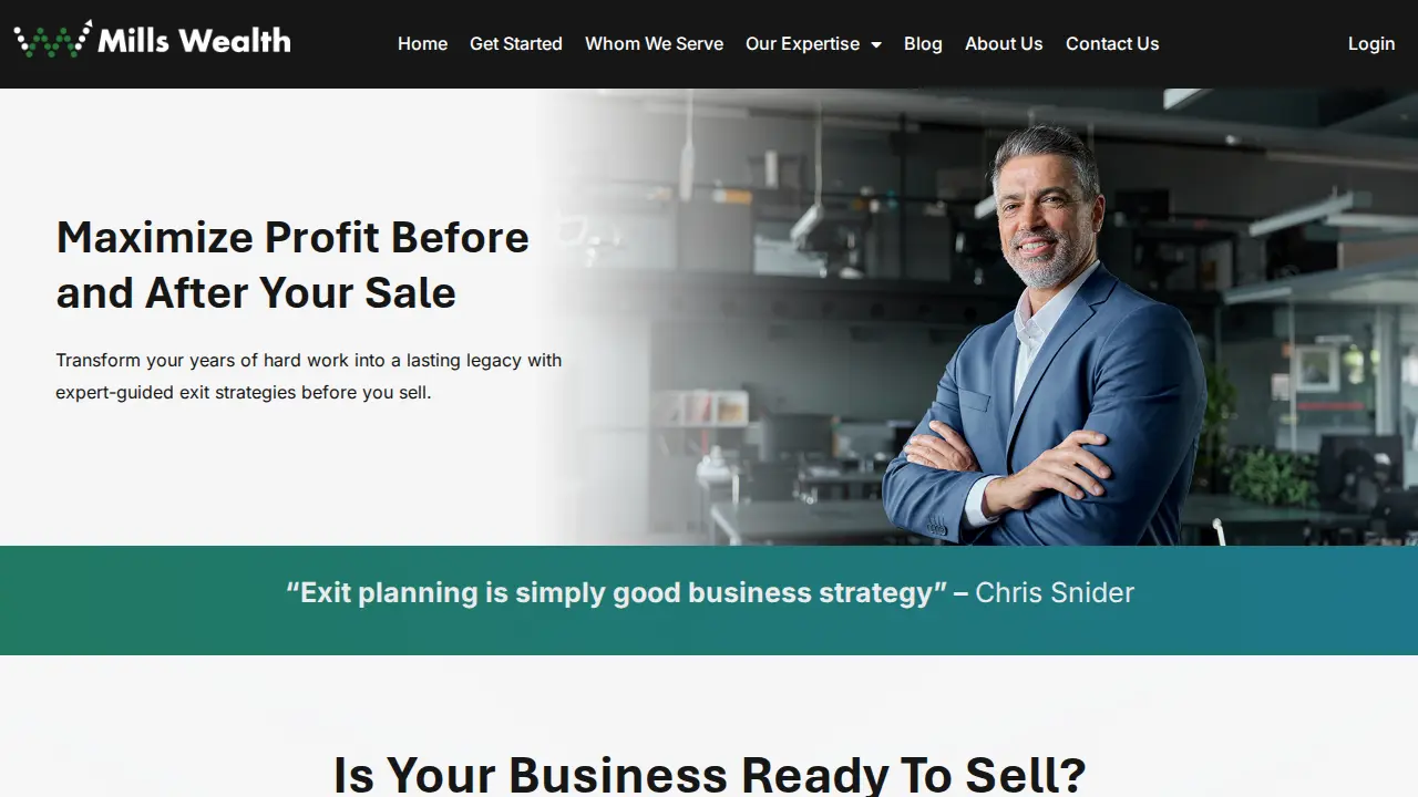 Mills Wealth Advisors page