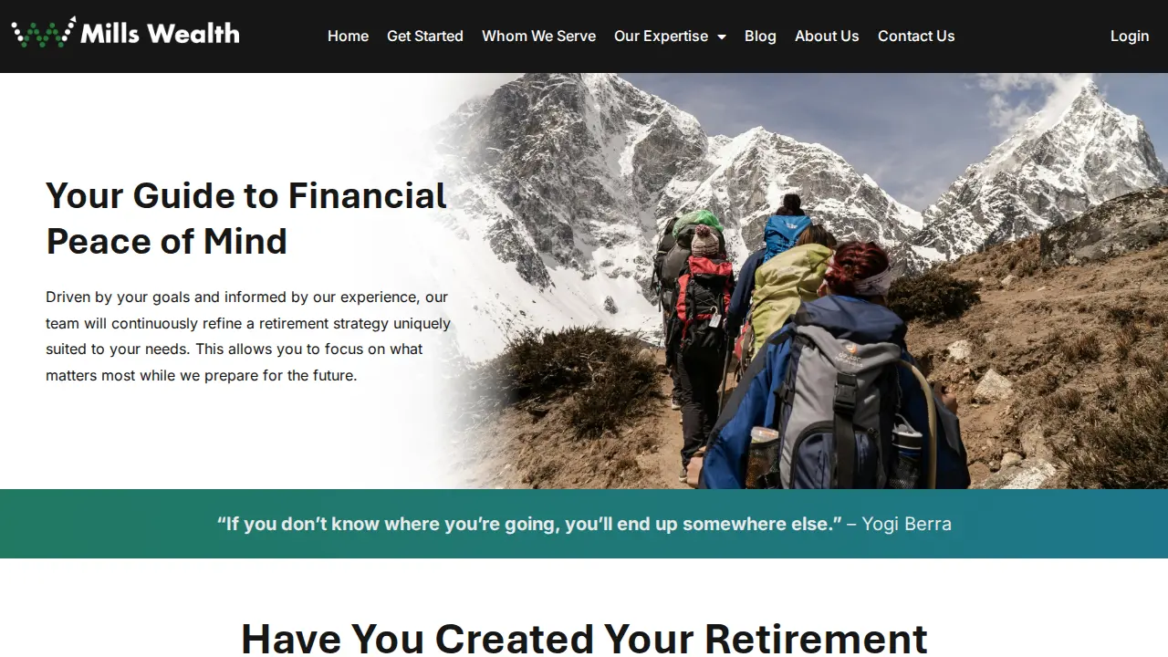 Mills Wealth Advisors page