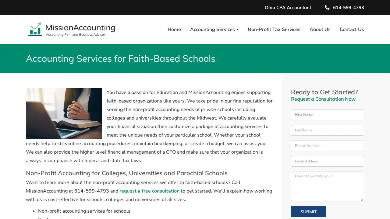 Mission Accountant page