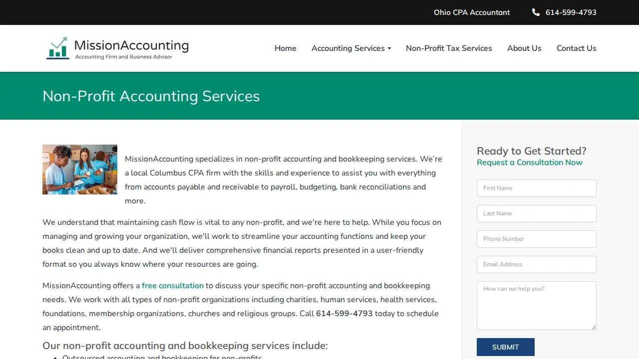Mission Accountant page