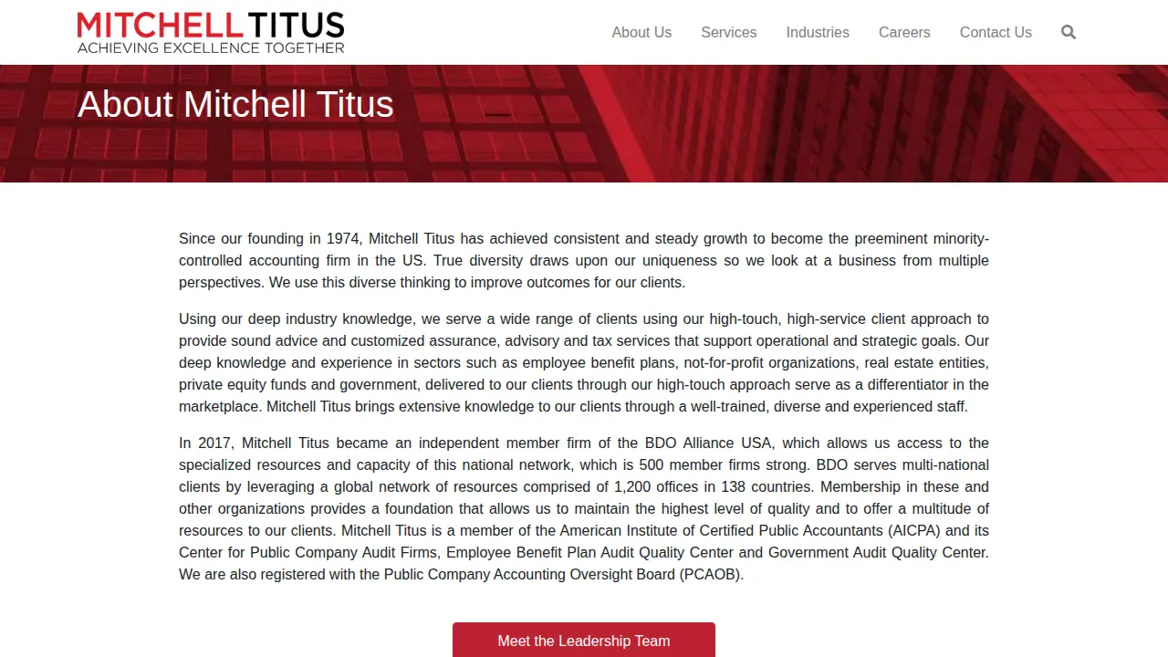 Mitchell & Titus page