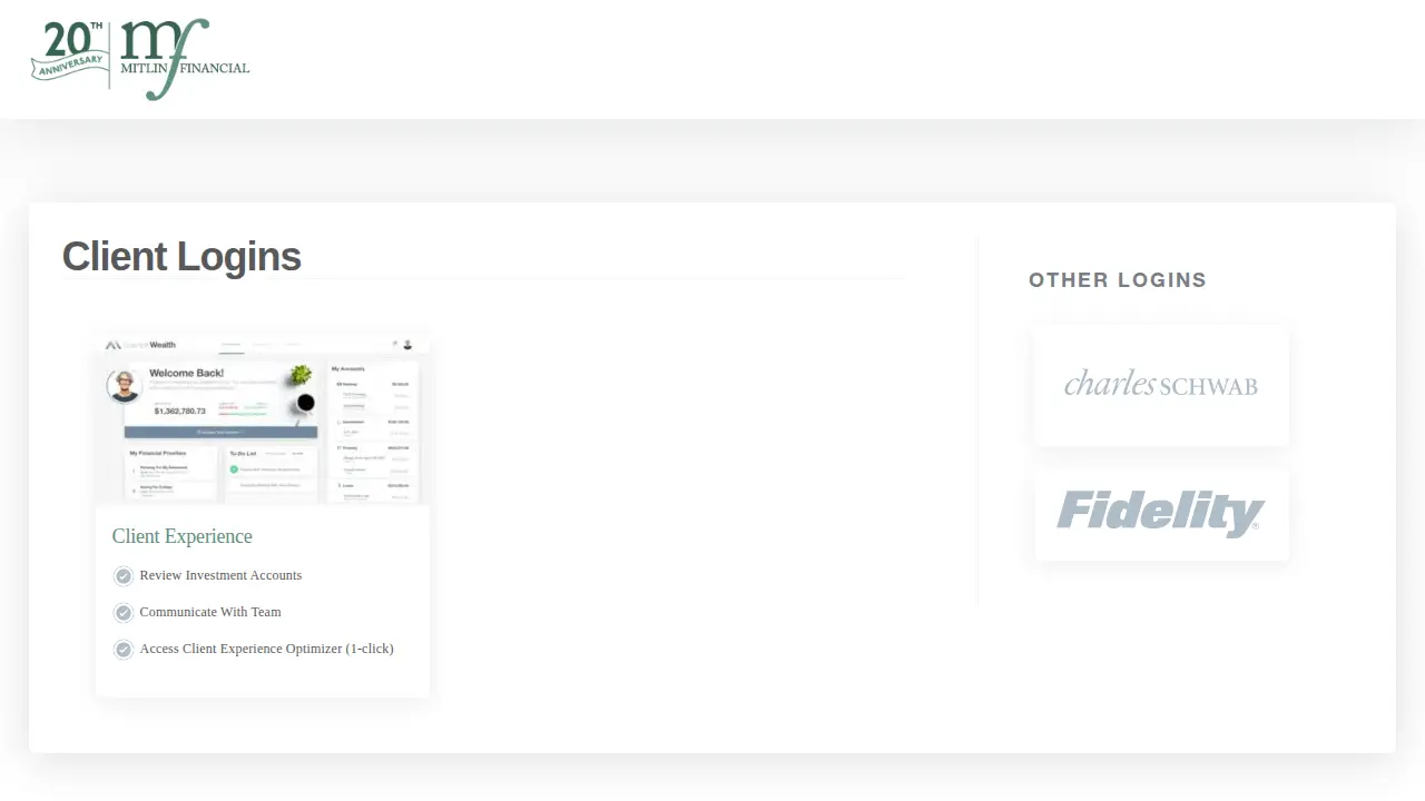 Mitlin Financial, Inc. page