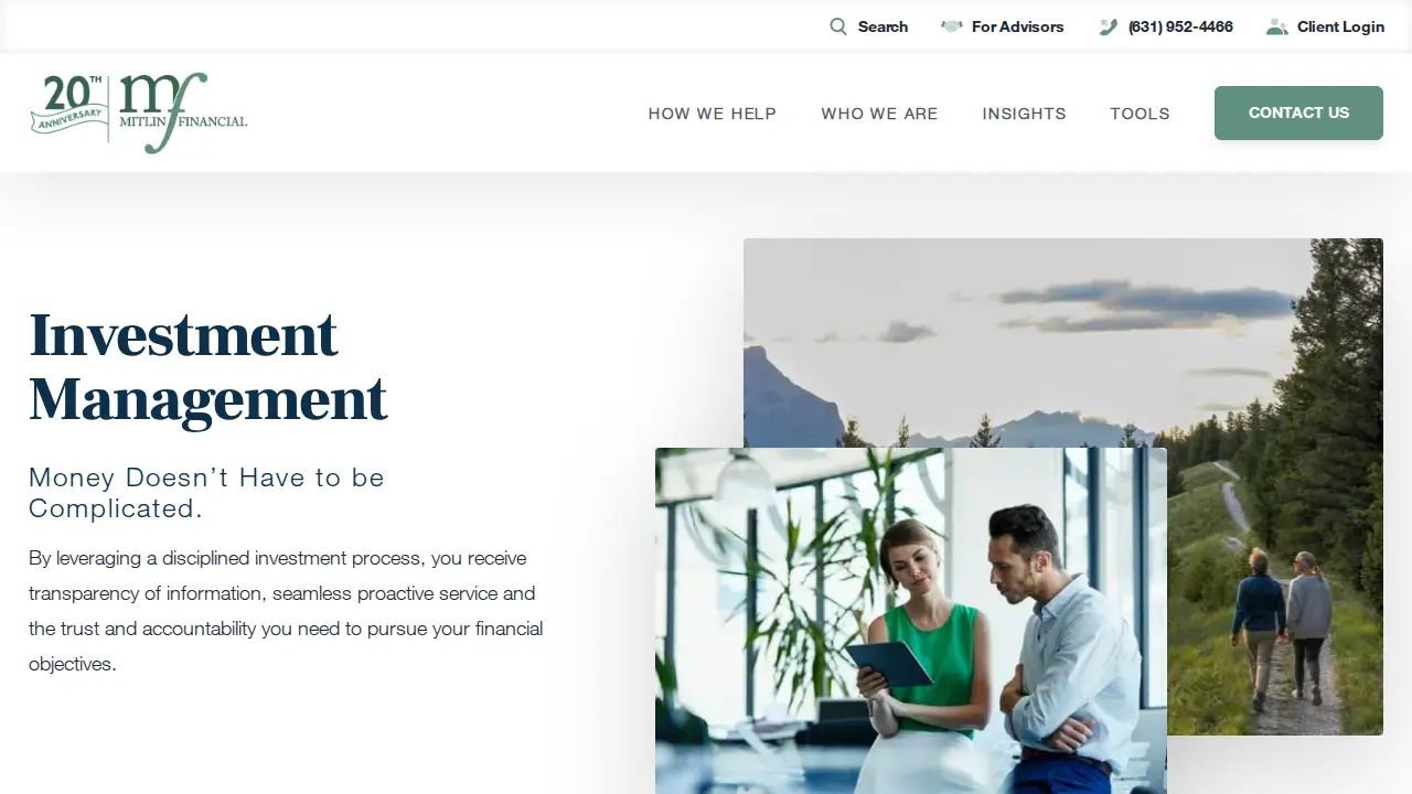 Mitlin Financial, Inc. page