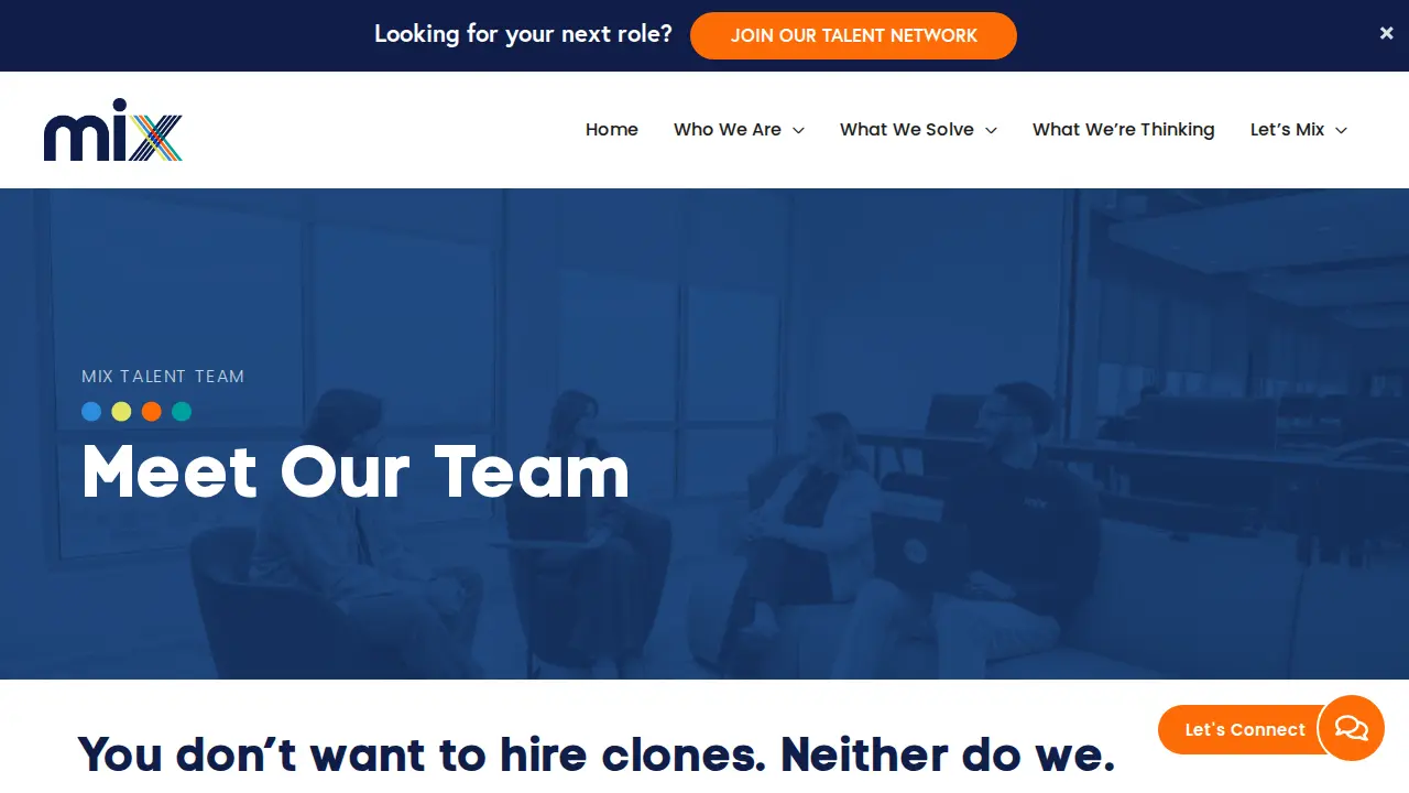 Mix Talent page
