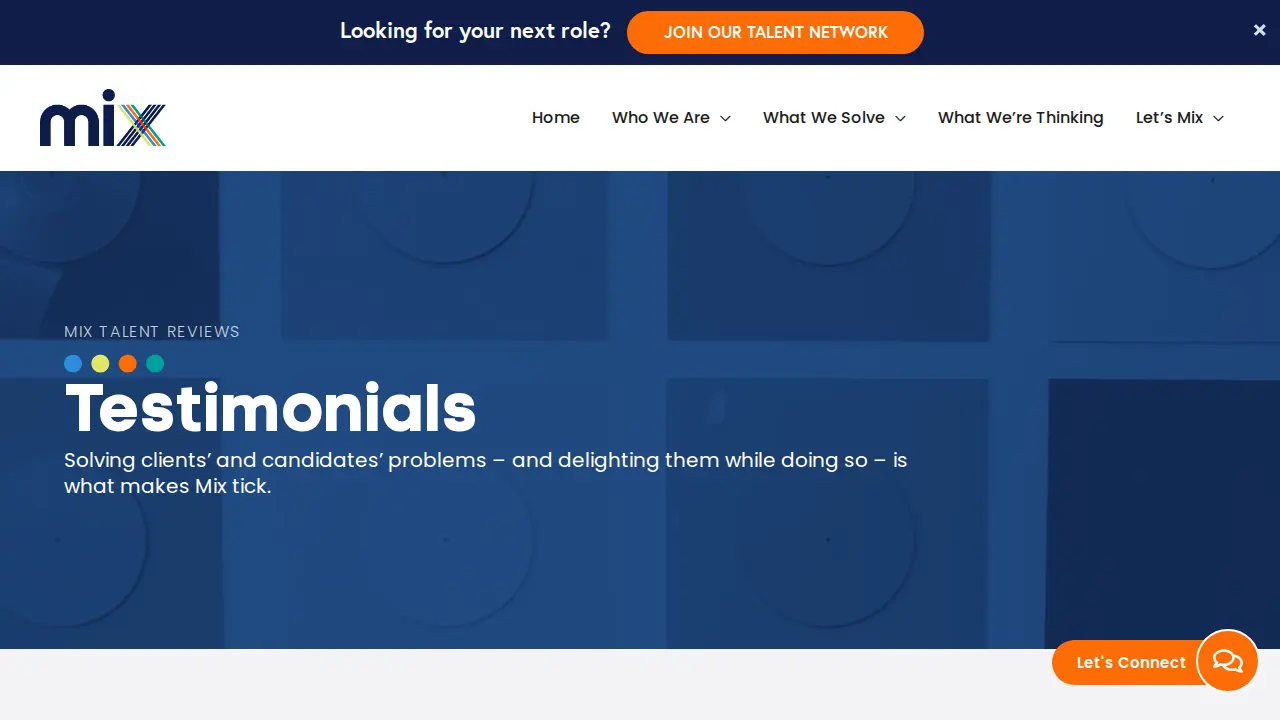 Mix Talent page