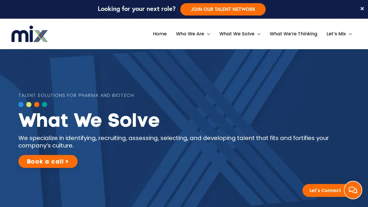 Mix Talent page