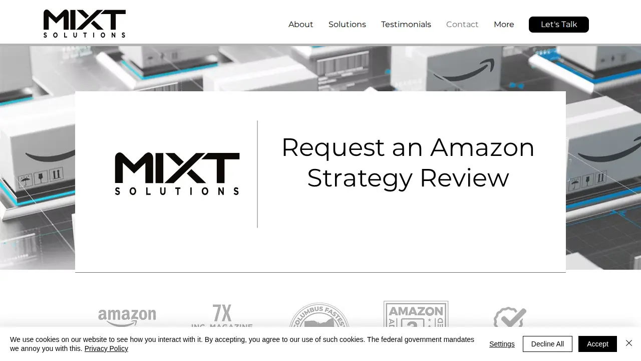 Mixt Solutions page