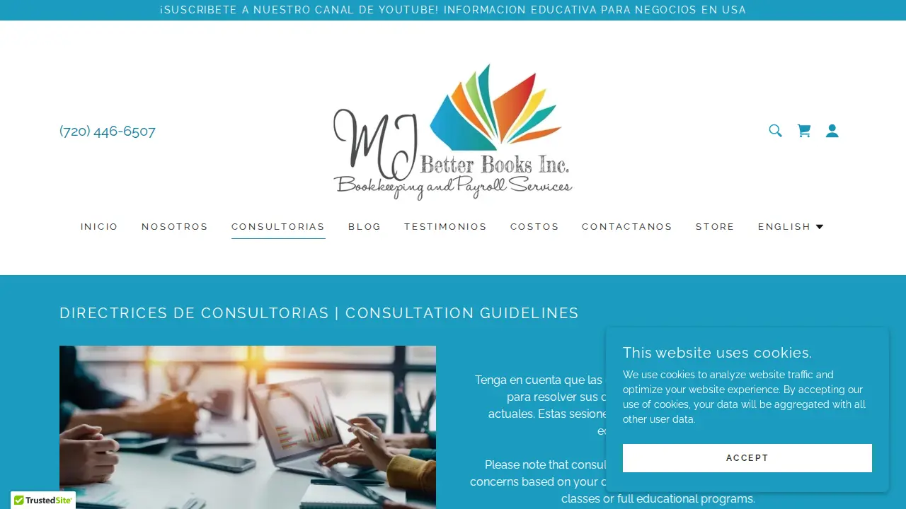 MJ Better Books Inc. page