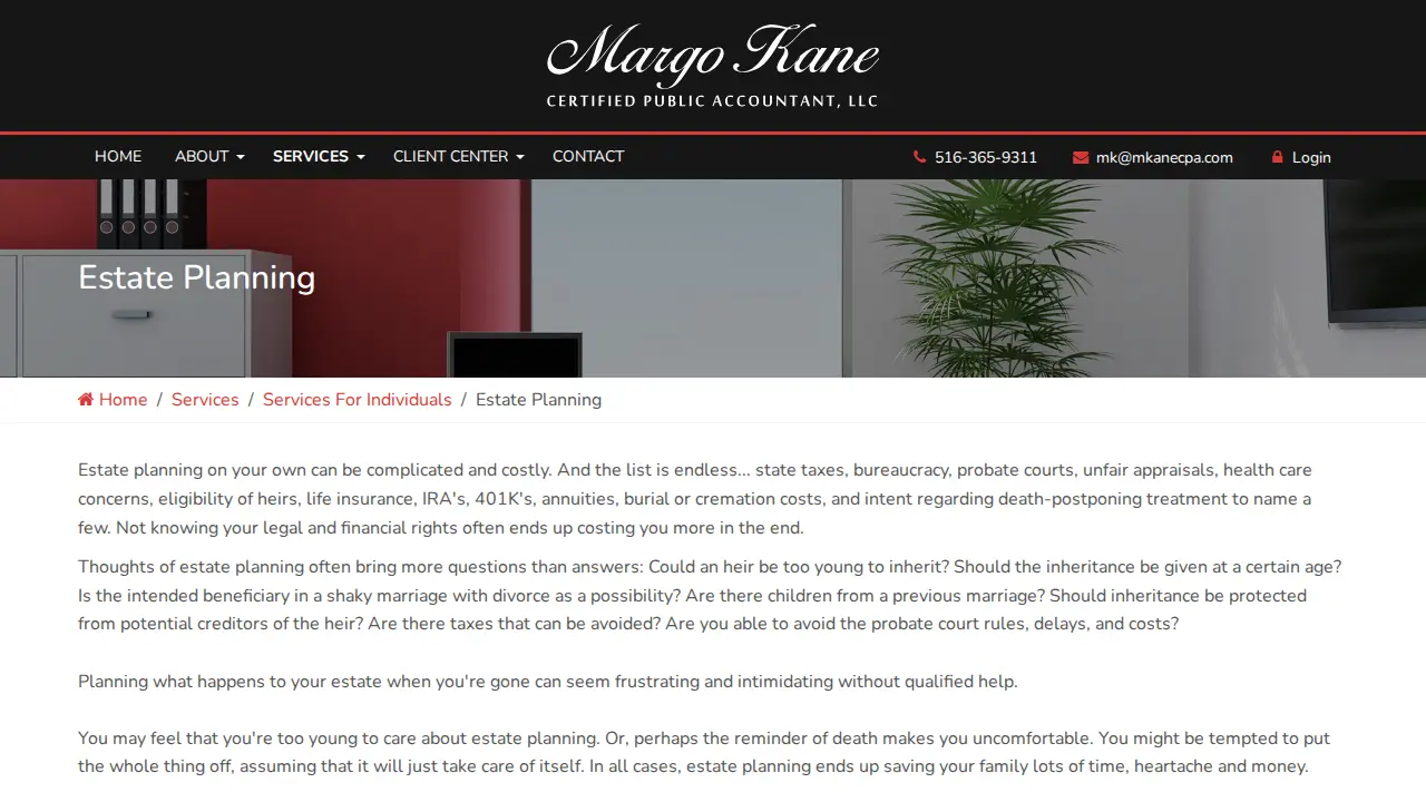 Margo Kane CPA LLC page