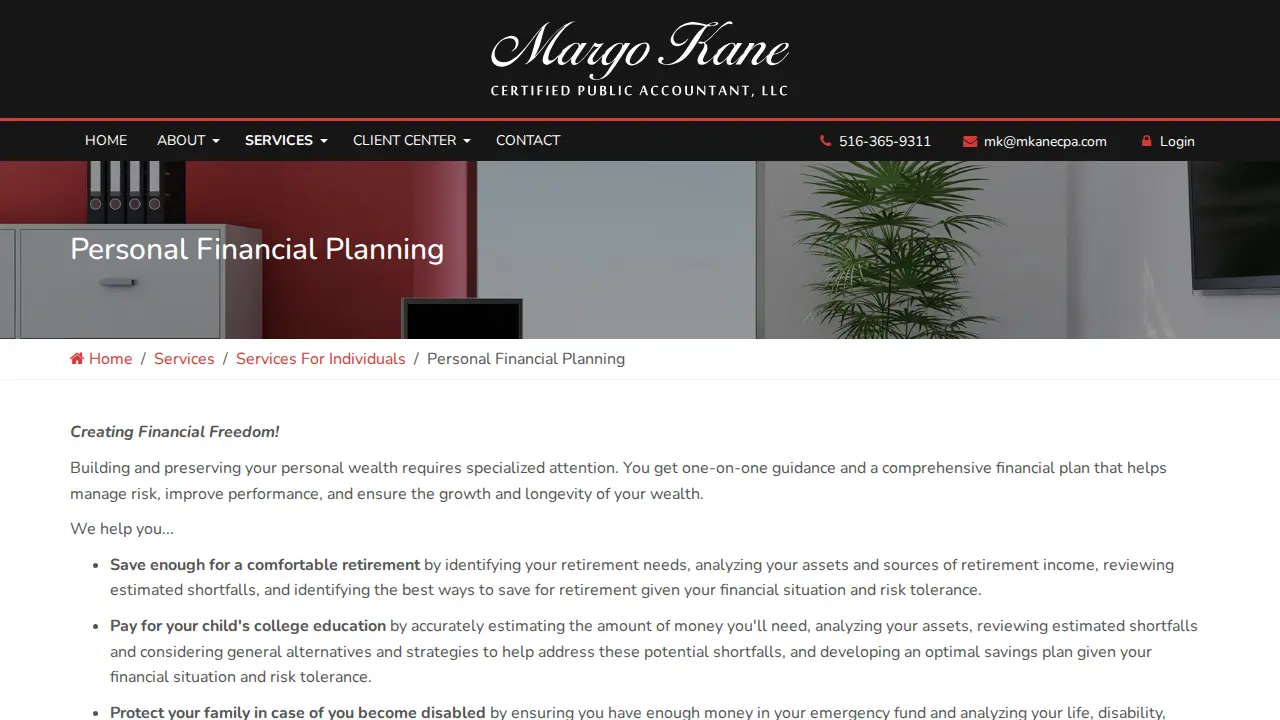 Margo Kane CPA LLC page