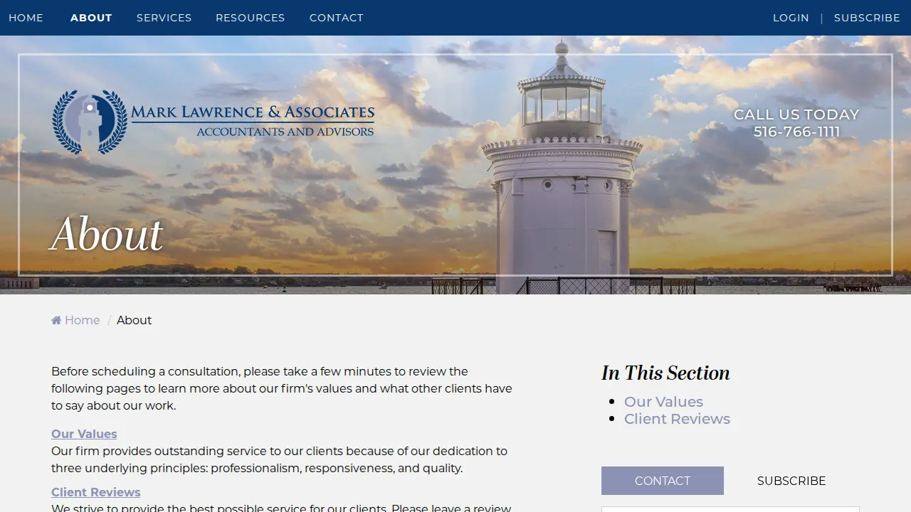 Mark Lawrence & Associates, Inc. page