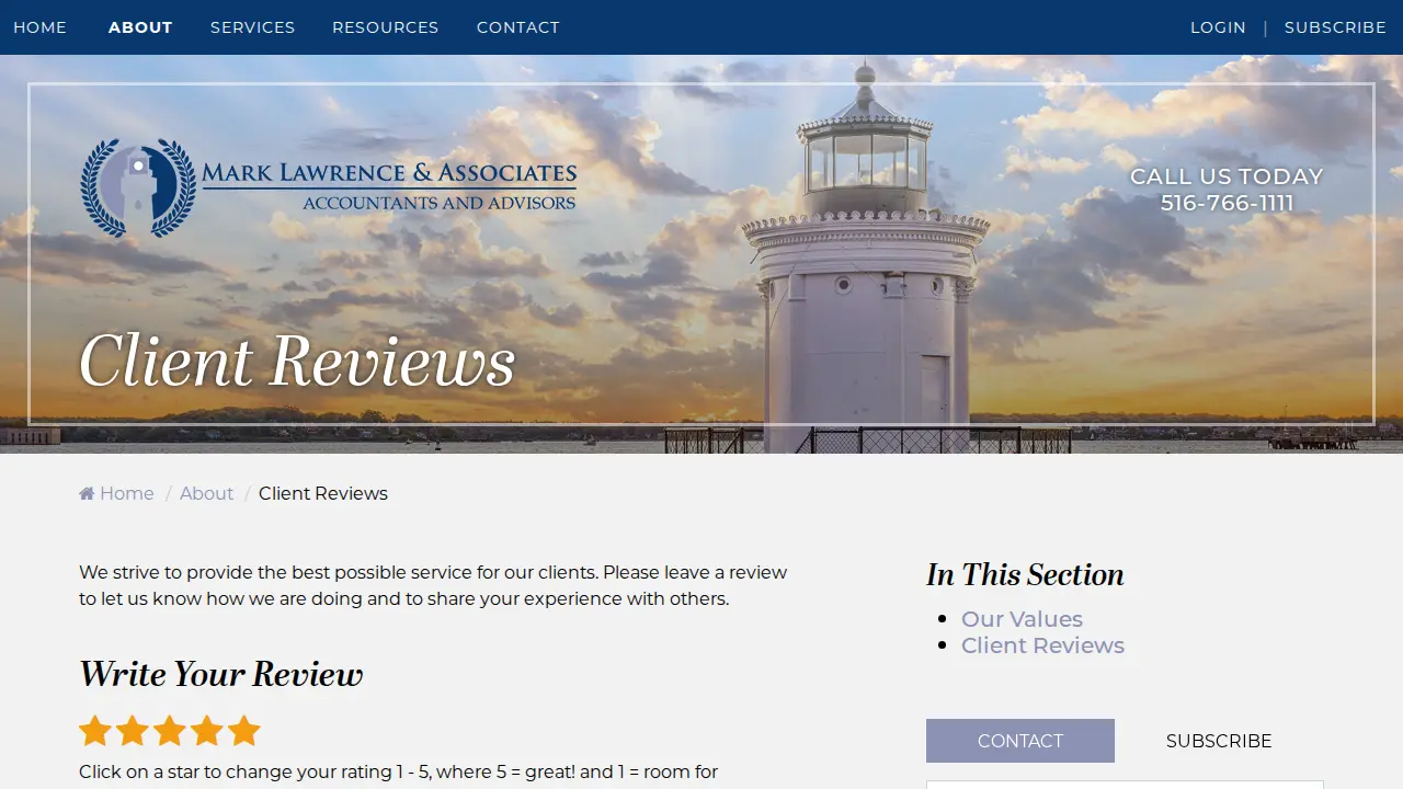 Mark Lawrence & Associates, Inc. page