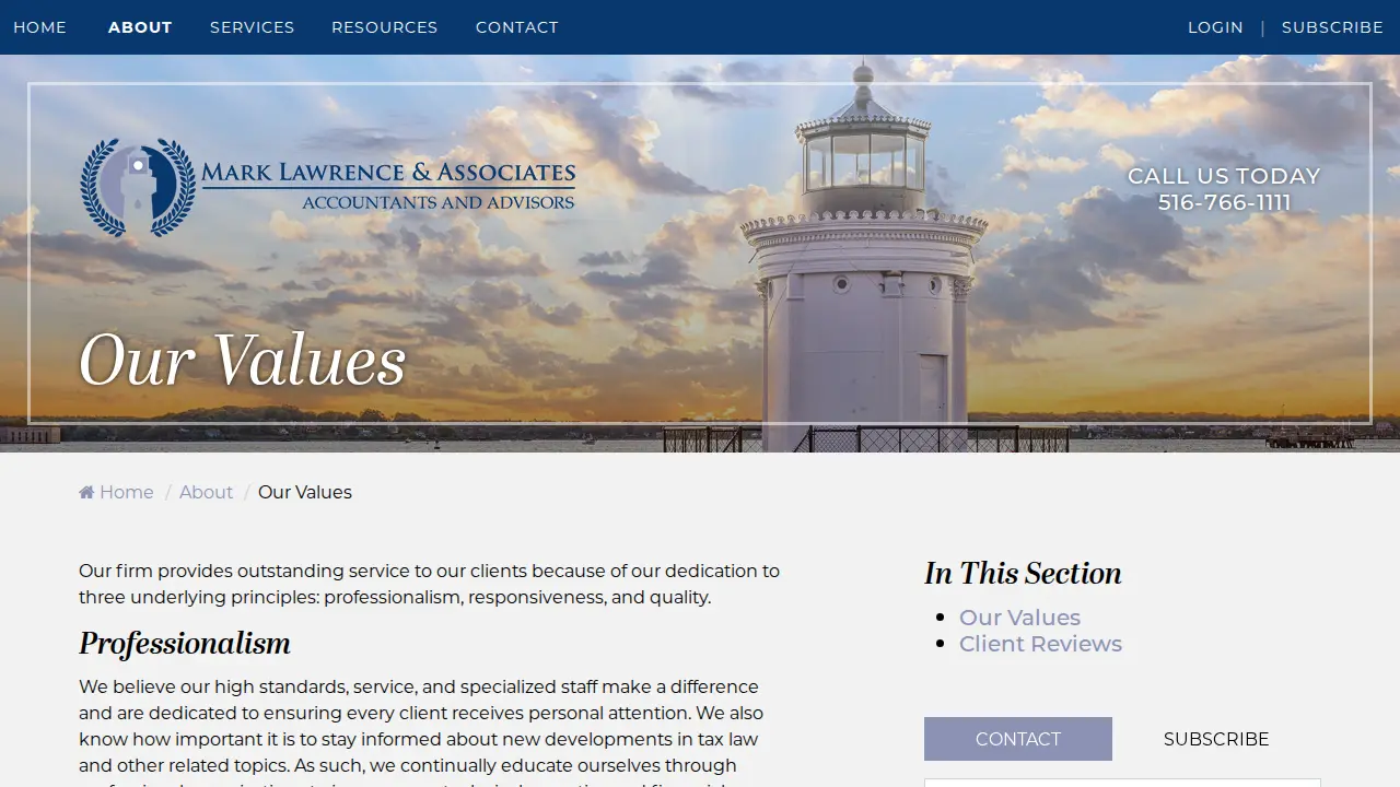 Mark Lawrence & Associates, Inc. page