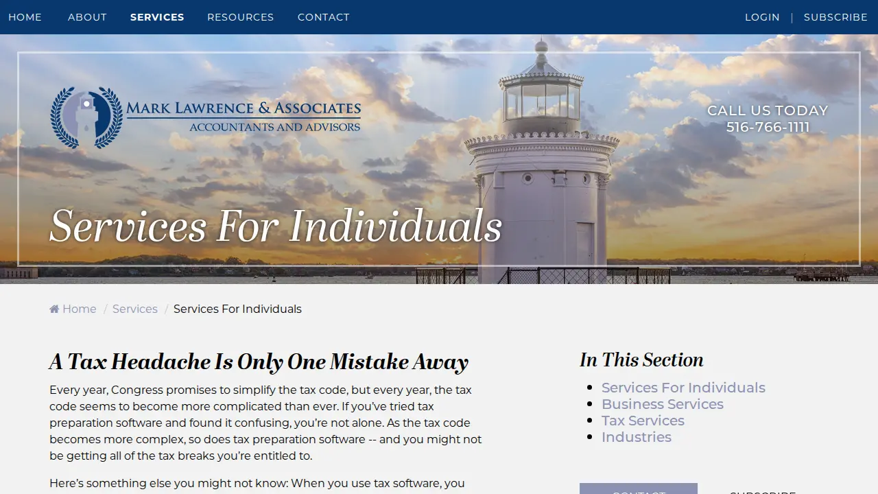 Mark Lawrence & Associates, Inc. page