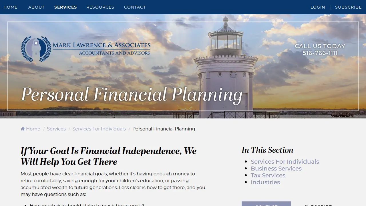 Mark Lawrence & Associates, Inc. page