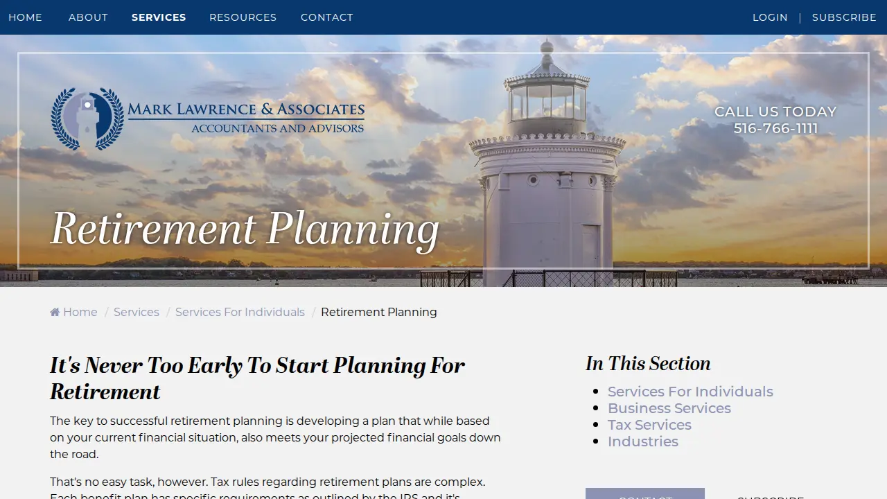 Mark Lawrence & Associates, Inc. page