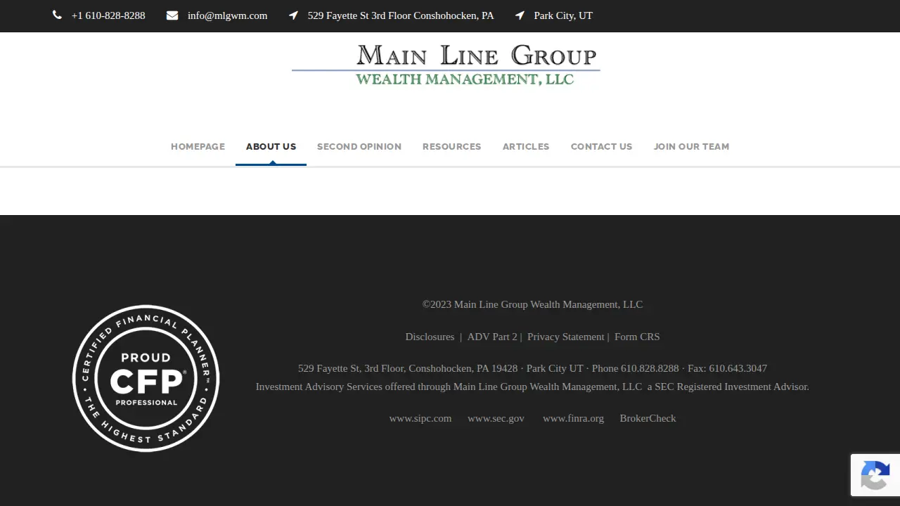 Main Line Group Wealth Management, PA page