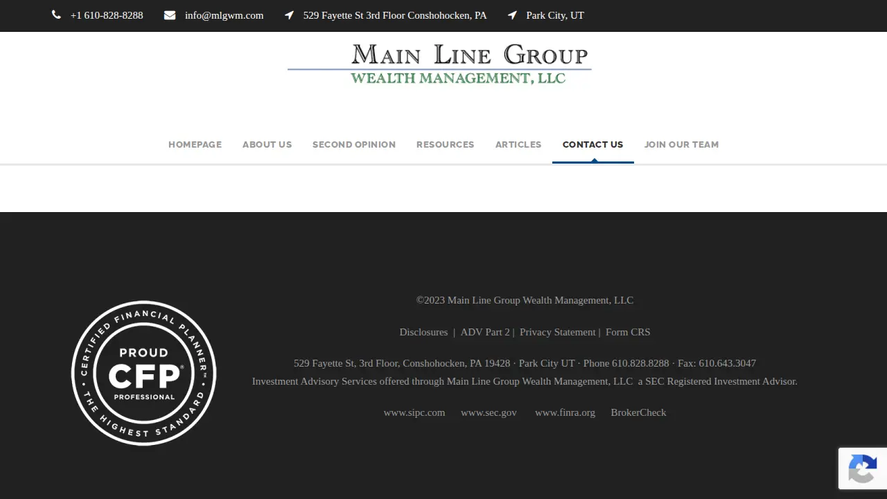 Main Line Group Wealth Management, PA page