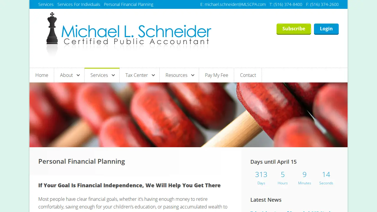 MICHAEL L SCHNEIDER CPA page