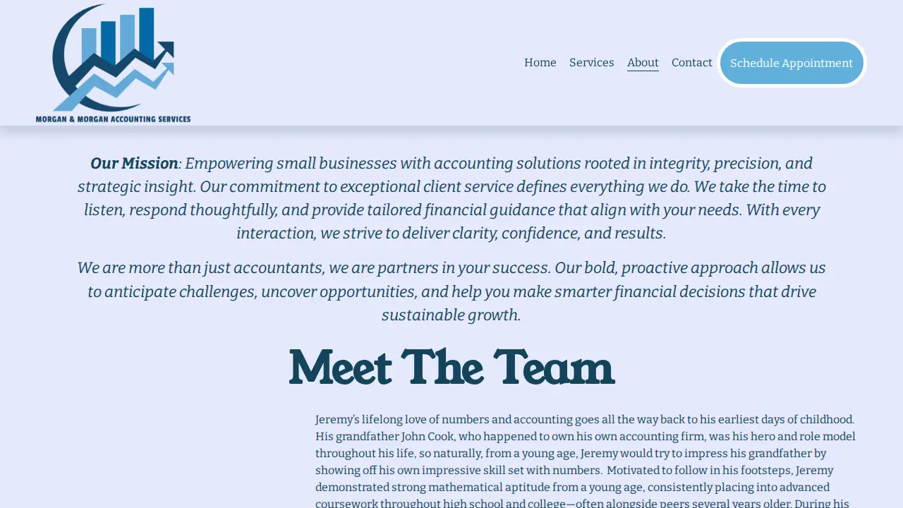 Morgan & Morgan Accounting Services page