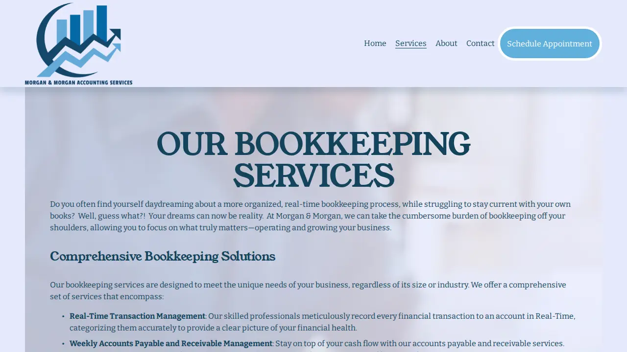 Morgan & Morgan Accounting Services page