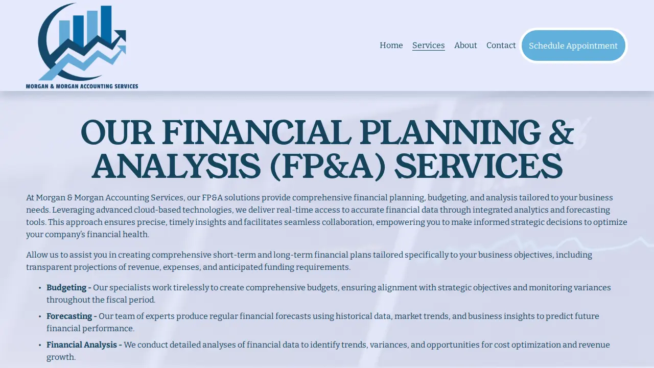 Morgan & Morgan Accounting Services page